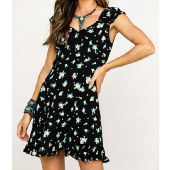 Free People Like A Lady Printed Mini Dress size S - Picture 2 of 11